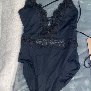 Siren Crocheted Trim One Piece Swimsuit